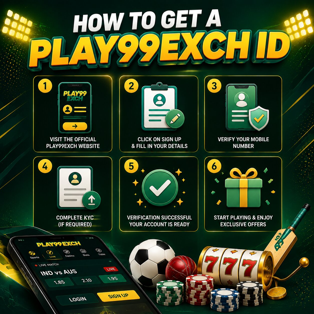 Step-by-step Play99Exch ID registration process on a laptop